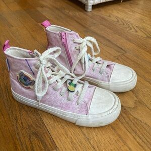 Zara Pink Lilo & Stitch High-Top Kids Sneakers